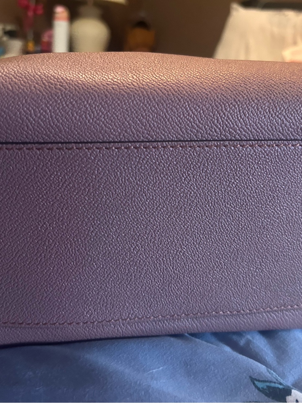 Burberry Dusty Pink Leather Satchel with Signature Check Strap - Picture 11 of 14